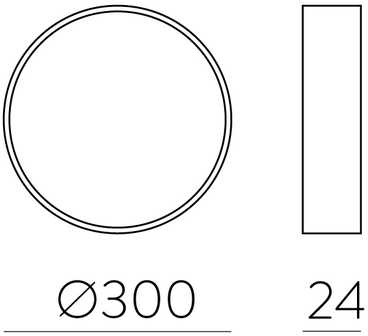 24W LED lubinis šviestuvas KOE, baltas, 3000/4000K, IP43, P3852172B