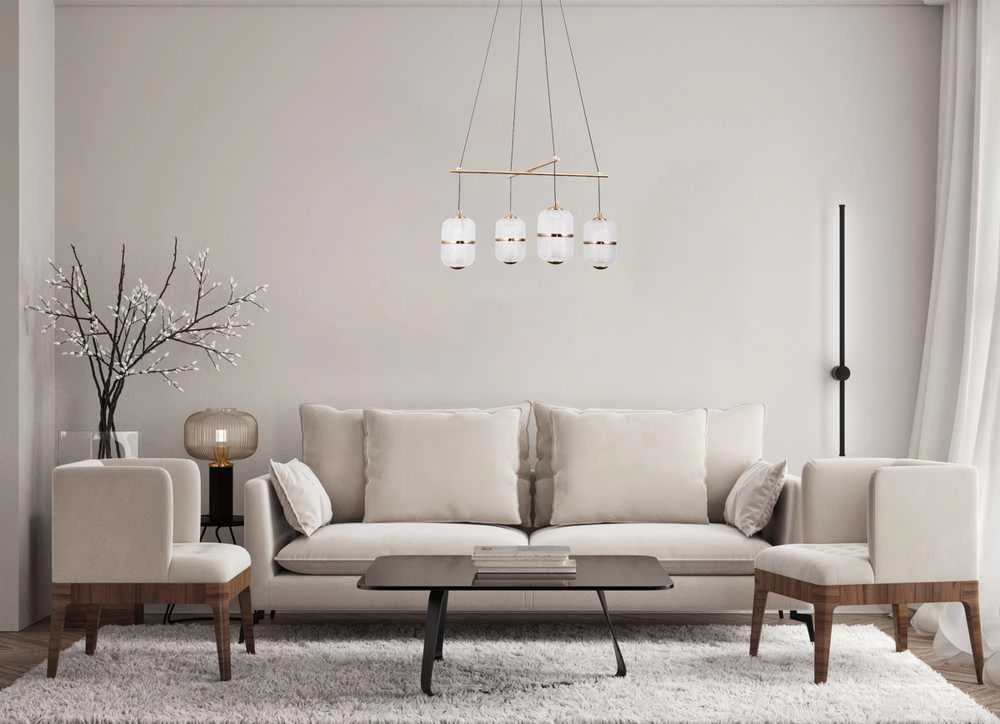 24W LED pakabinamas šviestuvas ALANI, juodos/aukso sp./skaidrus, 3000K
