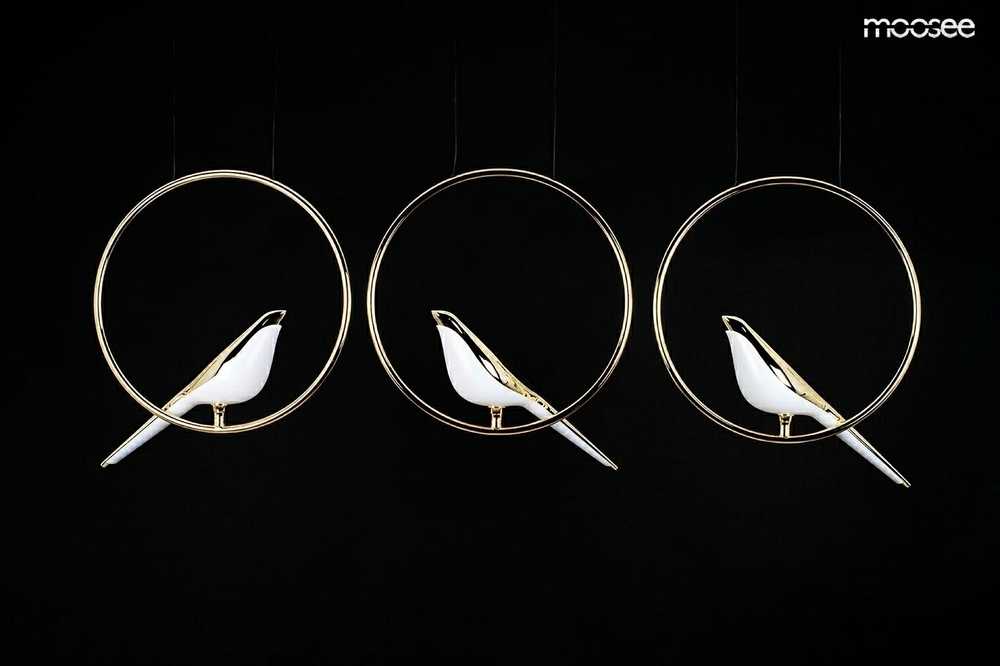 24W LED pakabinamas šviestuvas BIRD LINE, aukso sp., 3000K
