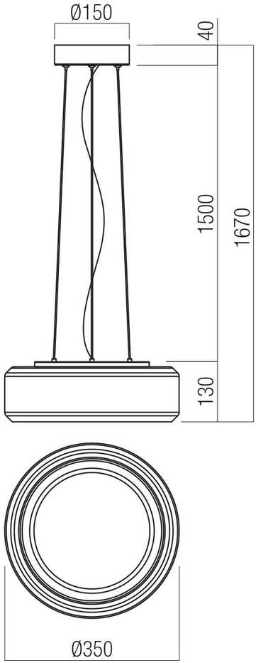 24W LED pakabinamas šviestuvas SOLERA, juodos/baltos/dūmų sp., 3000/4000K, 01-3591