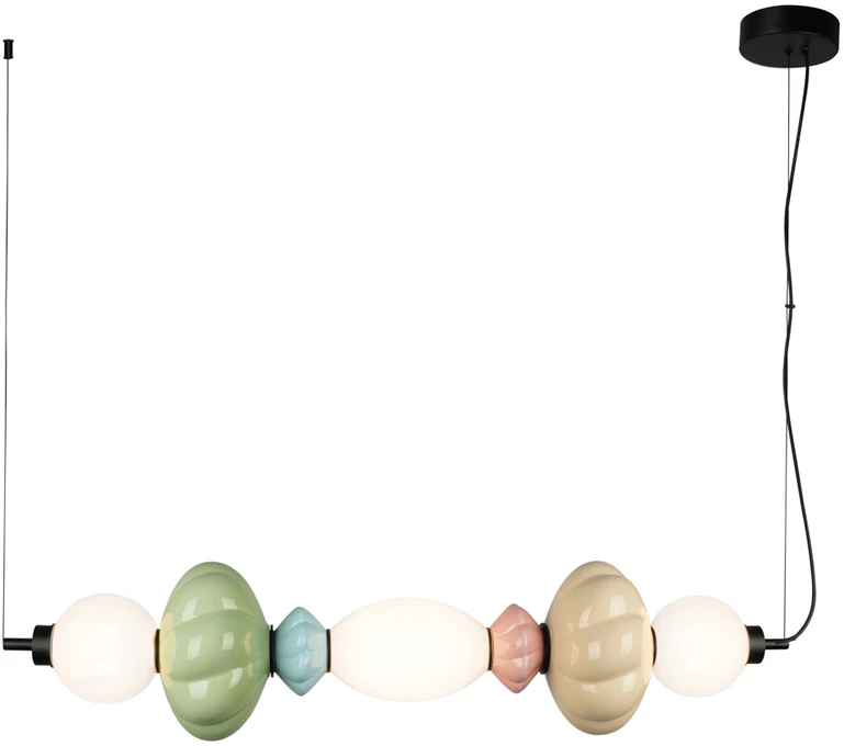 24W LED pakabinamas šviestuvas TORDI, smėlio/žalios/rožinės/mėlynos/matinės baltos sp., 3000K
