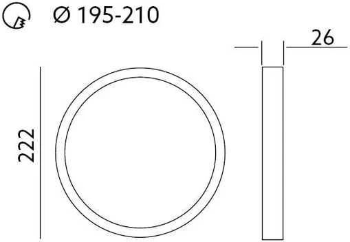 24W LED panelė SIGARO, balta, 4000K, IP40