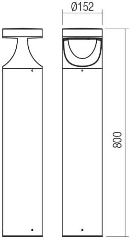 24W LED pastatomas lauko šviestuvas XWALK, rūdžių sp., 3000K, IP65, 90504