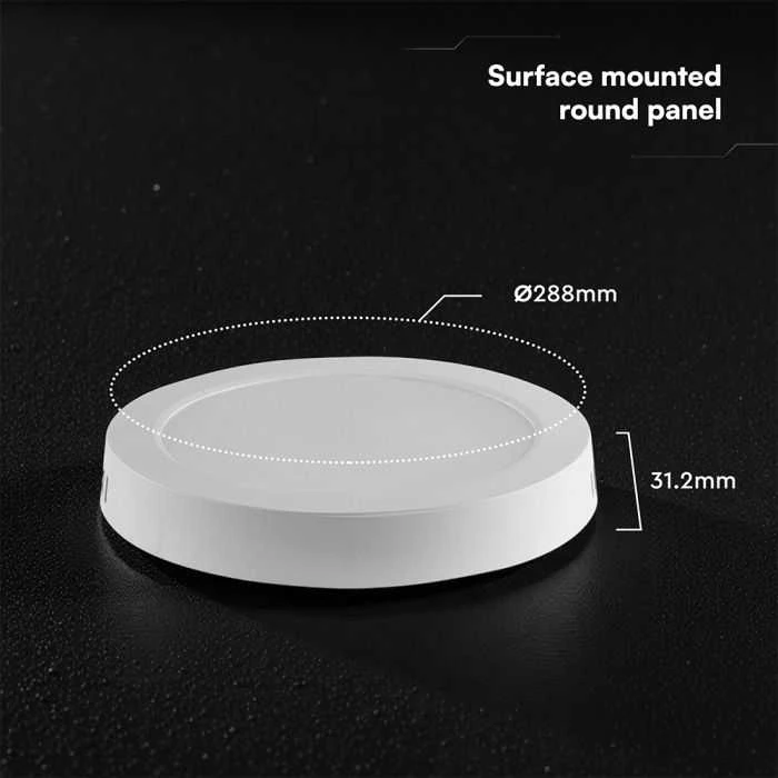 24W LED paviršinė panelė, balta, 3000/4000/6500K, CREE LED chip