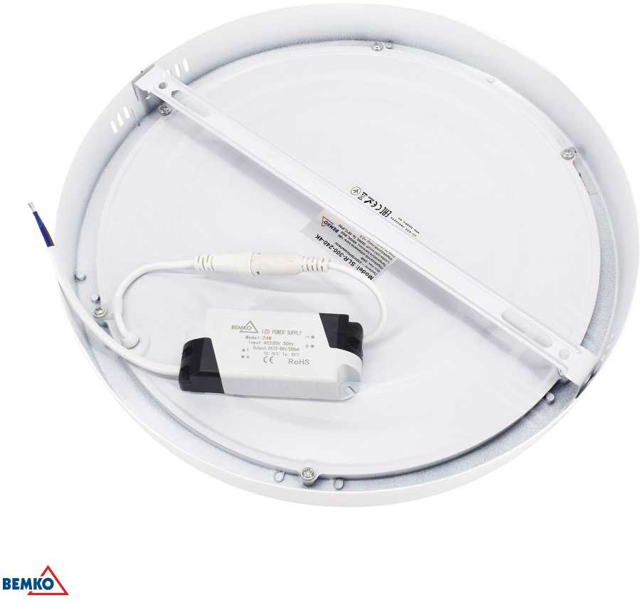 24W LED paviršinė panelė TALAR SLR, balta, 3000K