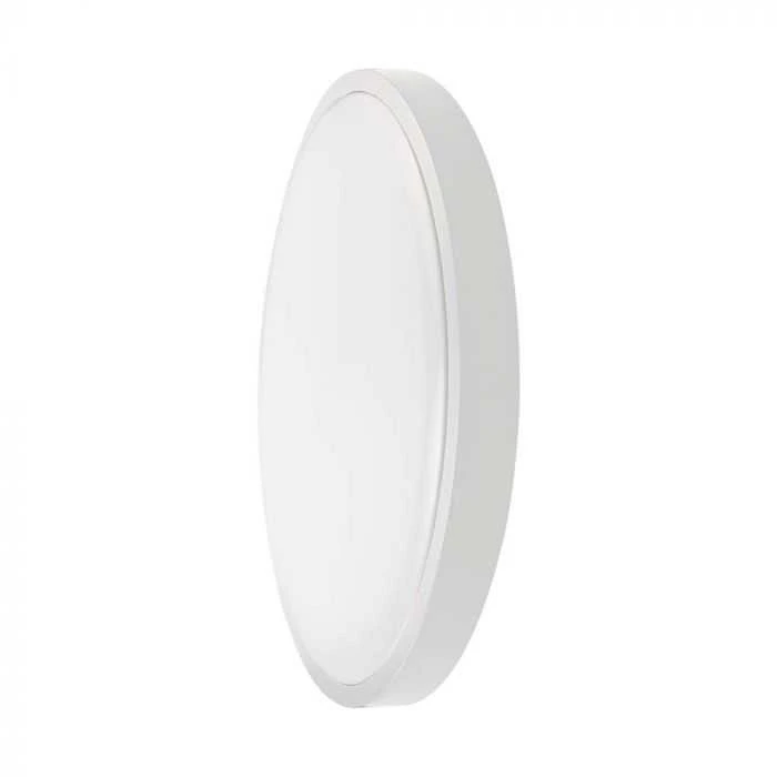 Lubinis šviestuvas V-tac 24W LED paviršinis šviestuvas, baltas, 4000K, IP44, su judesio davikliu