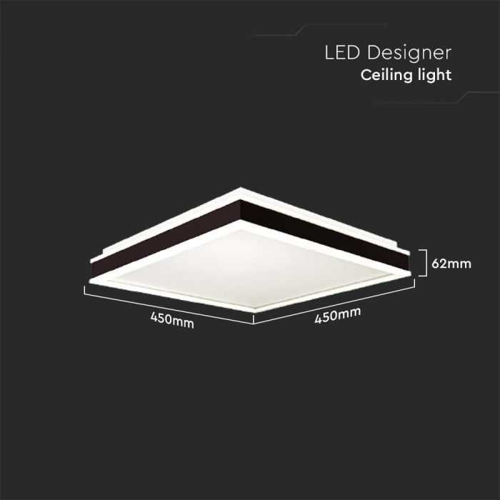 Lubinis šviestuvas 24W LED paviršinis šviestuvas, juodas, 4000K