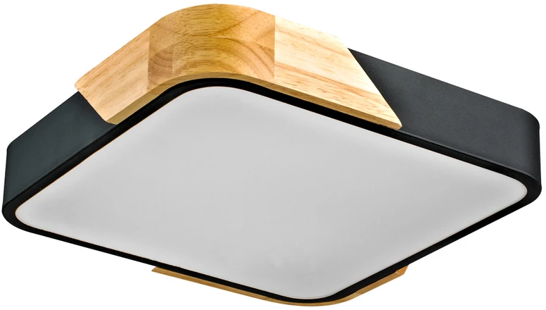 Lubinis šviestuvas 24W LED paviršinis šviestuvas SANTER, medžio/baltos/juodos sp., 3000K