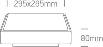 24W LED plafonas, antracito sp., 3000K, 67282AN/AN/W