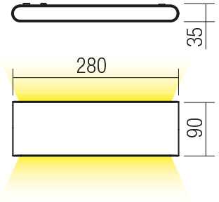 24W LED sieninis lauko šviestuvas POCKET, tamsiai pilkas, 3000K, IP54, 90452