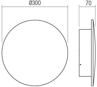 24W LED sieninis lauko šviestuvas TANIT, baltas, 3000K, IP54, 90541