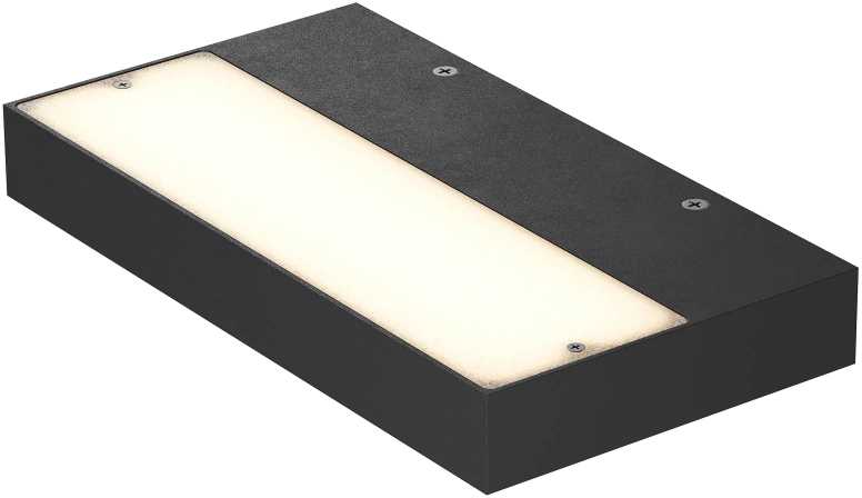 24W LED sieninis šviestuvas APEX, juodas, 3000K, 01-3760