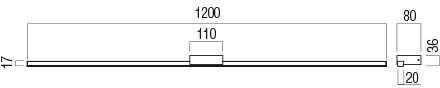 24W LED sieninis šviestuvas ASTON, baltas, 3000/4000K, IP44, 01-3274