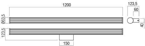 24W LED sieninis šviestuvas DIZZY, chromo sp., 3000/4000K, IP44, 01-3266