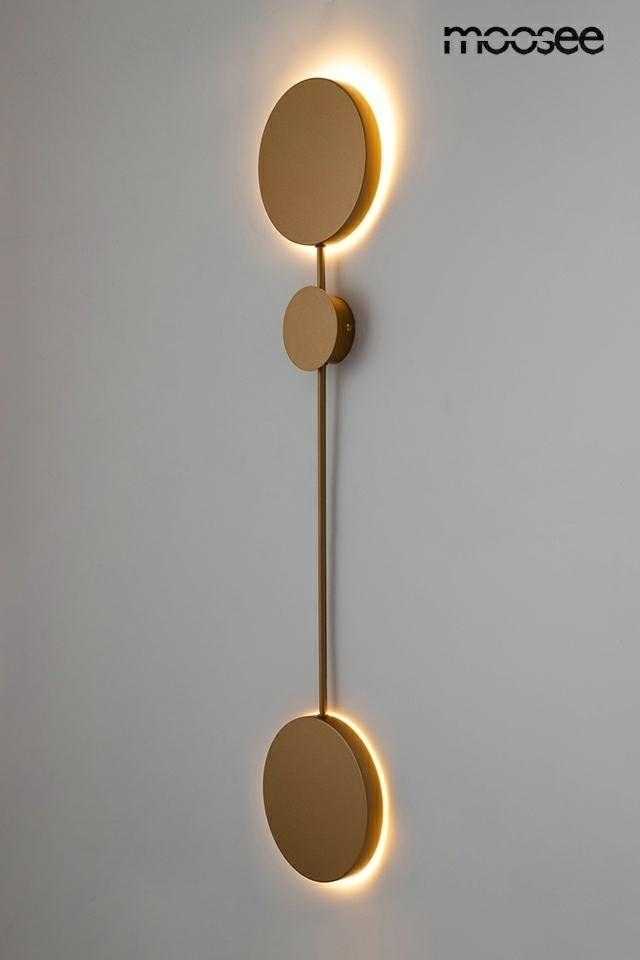 24W LED sieninis šviestuvas SHADOW 2, aukso sp., 3000K