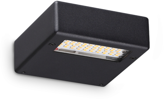 24W LED sieninis šviestuvas TAB, juodas, 3000K, 369167