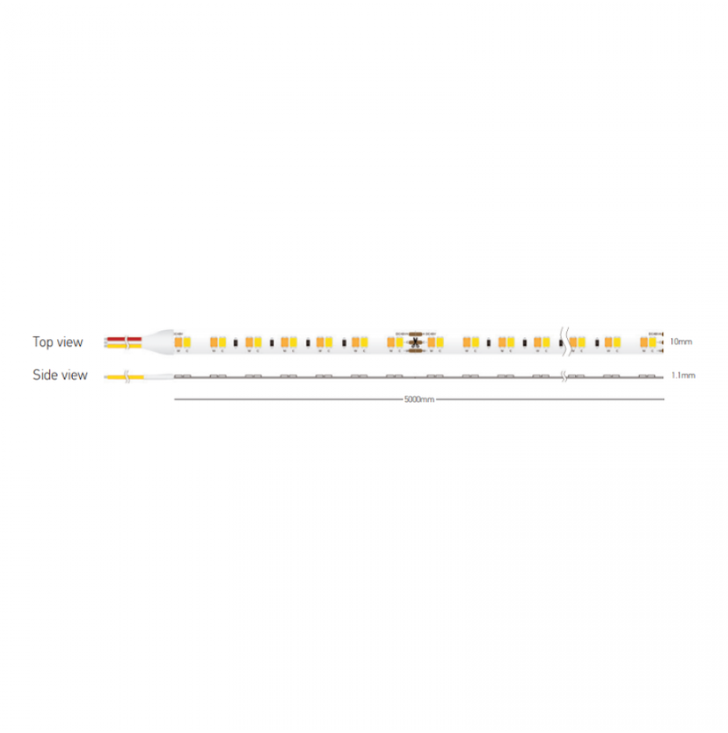 24W/m LED juosta, 24V, 120LEDs/m, 2700/6500K, IP20, 5m ritė, LS06
