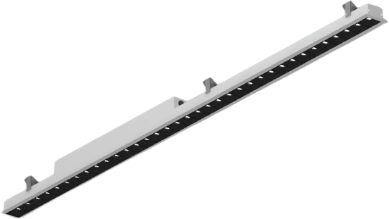 25,5W LED linijinis įleidžiamas šviestuvas X-LINE SLIM RECESSED, juodas, 4000K, IP40, DALI