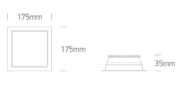 25W įleidžiamas šviestuvas, baltas, 3000/4000/6000K, IP44, 50125UV/W/V