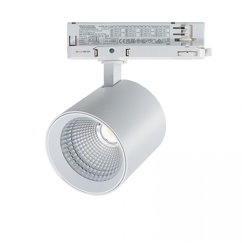 25W LED akcentinis šviestuvas į 3 fazių bėgelius, baltas, 4000K, S197