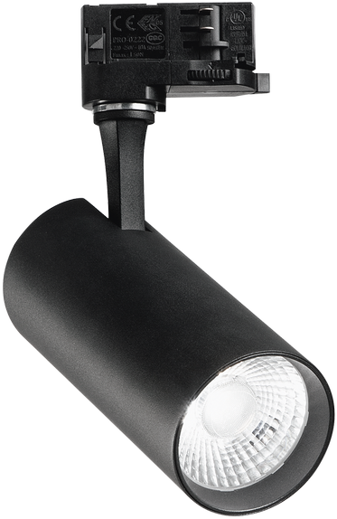 25W LED akcentinis šviestuvas į 3 fazių bėgelį FOX, juodas, 4000K, 322377