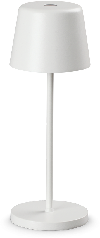 2,5W LED įkraunamas stalo šviestuvas CUTE, baltas, 2200-2700K, IP65, dimeriuojamas, 346892