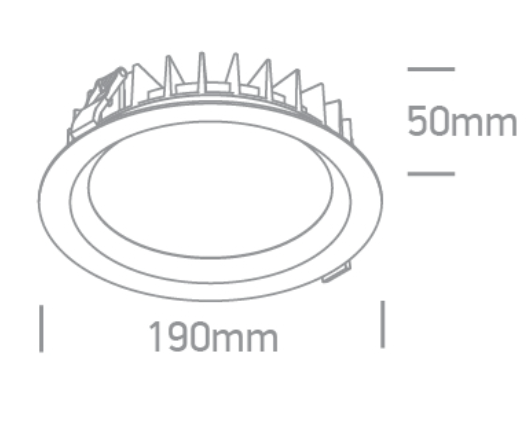 25W LED įleidžiamas šviestuvas, baltas, 3000/4000/5000K, IP65, 10125BX/W/V