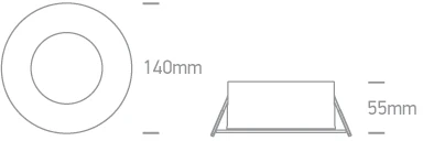 25W LED įleidžiamas vidaus/lauko šviestuvas, baltas, 3000/3500/4000K, IP65, 10125GA/W/V