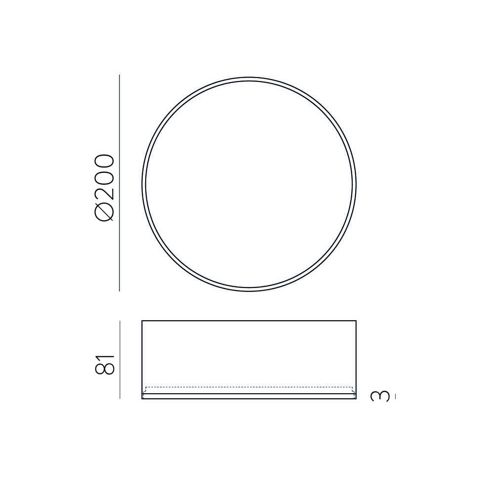 25W LED lubinis šviestuvas ALIS, juodas, 2700/4000K, dimeriuojamas, IP44, P3998270NDP