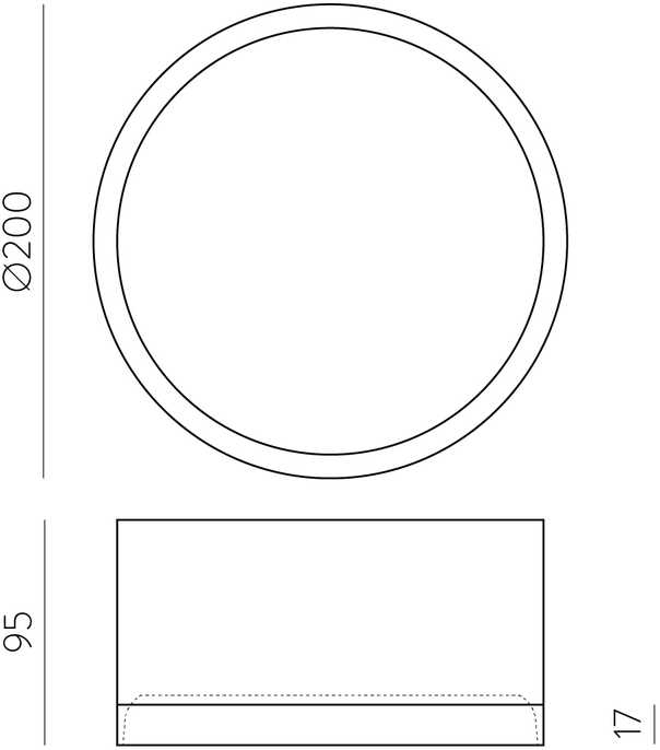 25W LED lubinis šviestuvas TECH, baltas, 3000/4000K, IP44, P3987270B