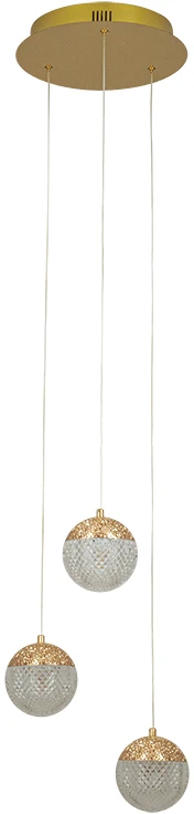 25W LED pakabinamas šviestuvas, aukso sp., 3000K, dimeriuojamas, 25324