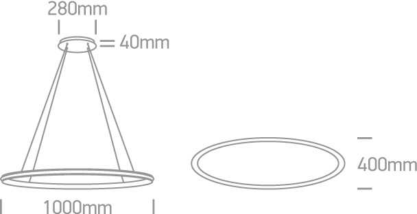 25W LED pakabinamas šviestuvas, baltas, 3000K, 63046/W