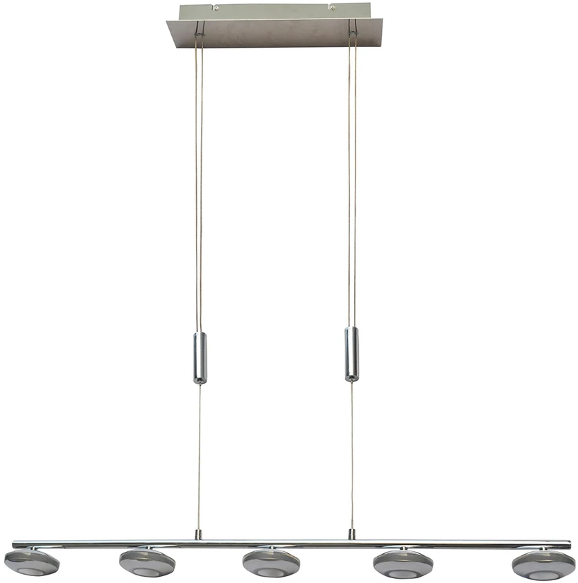 Lubinis šviestuvas 25W LED pakabinamas šviestuvas MARLEY, matinės chromo sp., 3000K