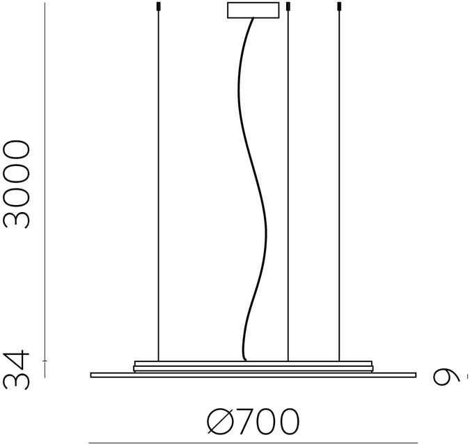 25W LED pakabinamas šviestuvas SOUND, raudonas, 2700K, C4033090GA