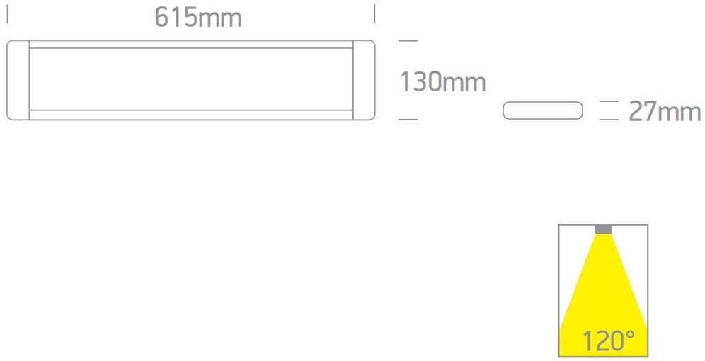 25W LED paviršinis linijinis šviestuvas, baltas, 3000/4000/6500K, 38225M/W/V