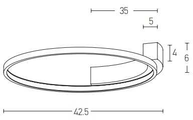 Lubinis šviestuvas 25W LED paviršinis lubų šviestuvas, baltas, 3000K, 2075