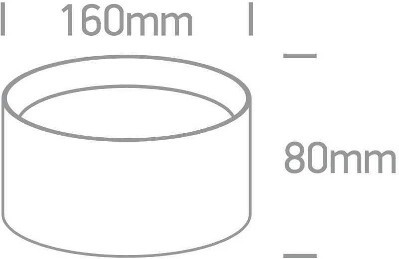 25W LED paviršinis šviestuvas, juodas, 3000/4000/5000K, IP44, 12125D/B/V