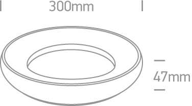 Lubinis šviestuvas 25W LED plafonas, juodas, 3000K, 67402/B/W