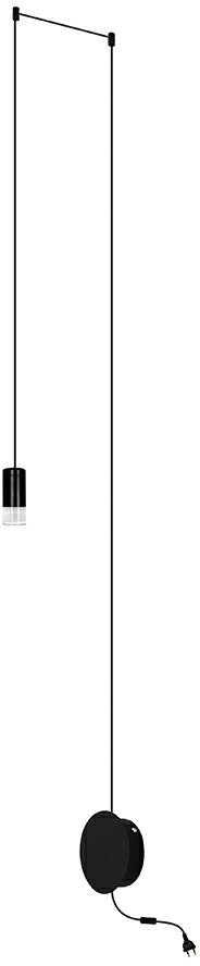 2,5W LED sieninis šviestuvas FLUSSO WALL, juodas, 3000K