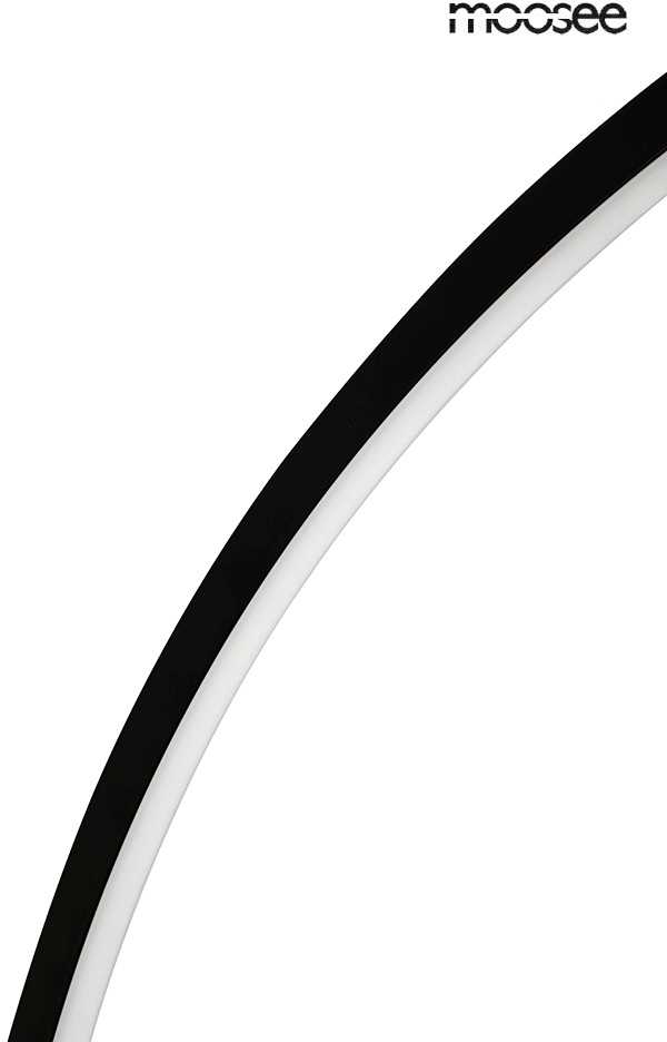 25W LED sieninis šviestuvas HOOP 60, juodas, 3000K