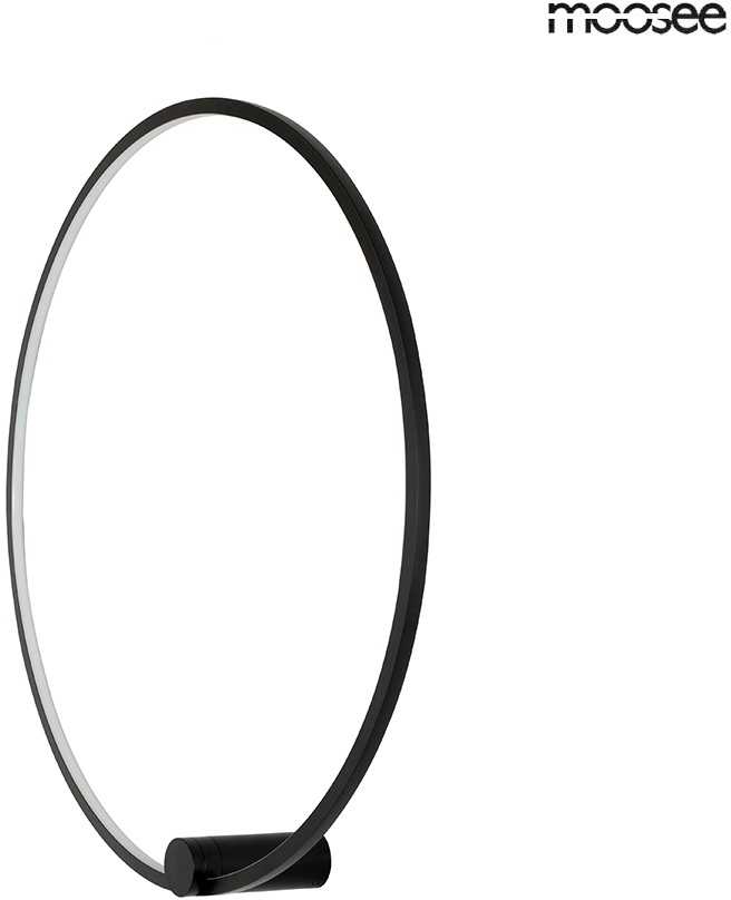 25W LED sieninis šviestuvas HOOP 60, juodas, 3000K