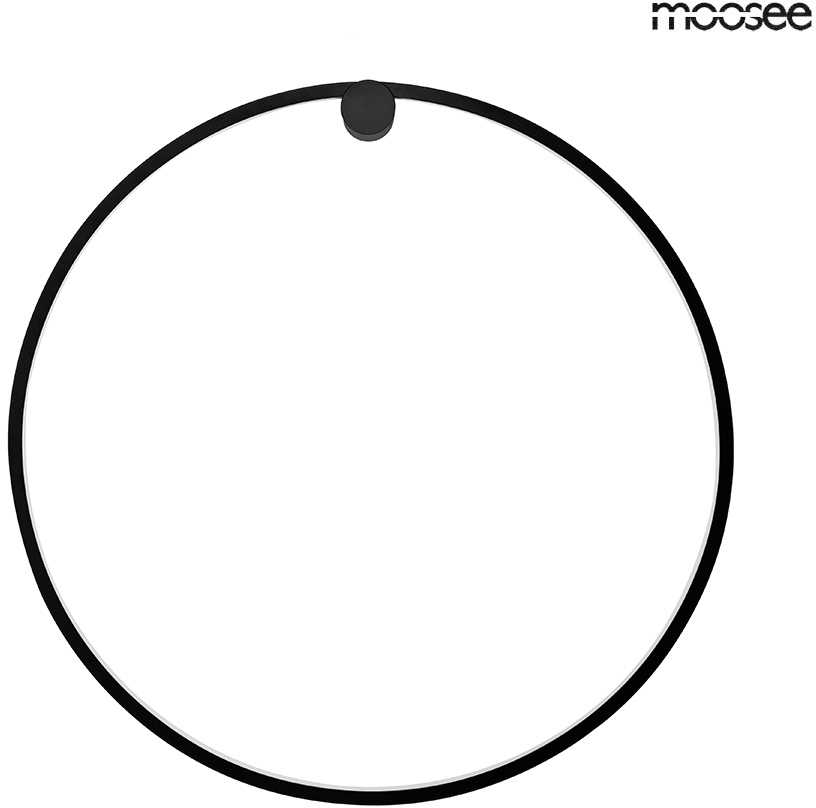 25W LED sieninis šviestuvas HOOP 60, juodas, 3000K