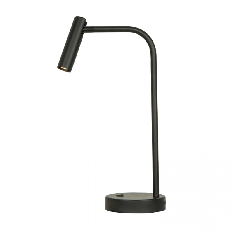 2,5W LED stalo šviestuvas, matinės juodos sp., 3000K, 23036