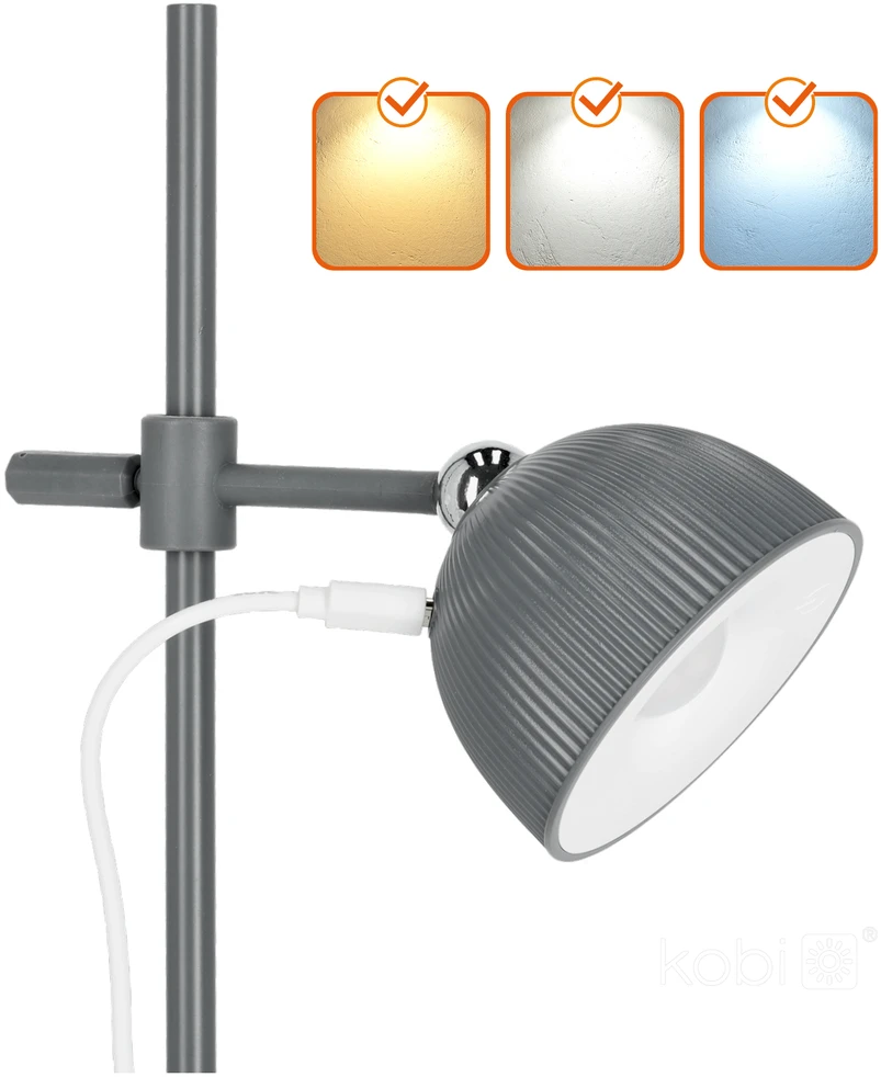 2,5W LED stalo šviestuvas ORBI, pilkas, 3000/6500K