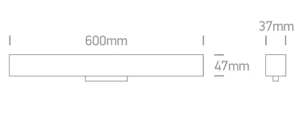 25W linijinis šviestuvas į magnetines sistemas ONELIGHT MAXI, juodas, 3000K, 42100B/B/W