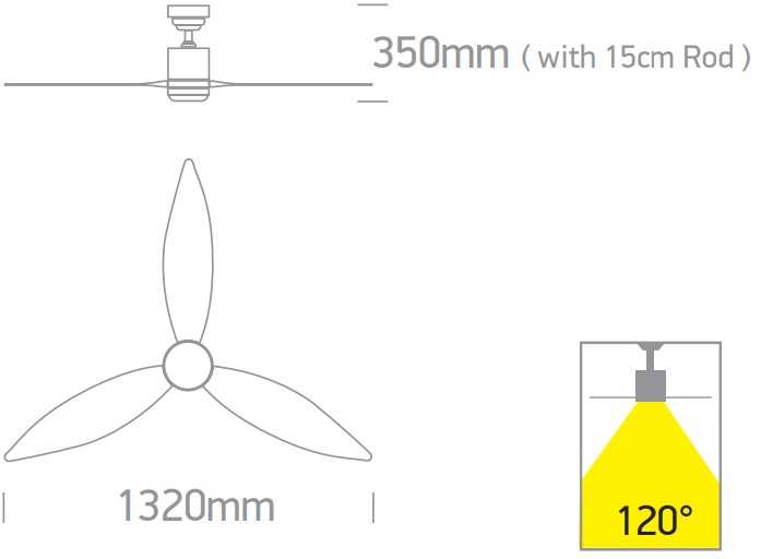 Lubinis šviestuvas 25W ventiliatorius su dimeriuojamu 22W LED šviestuvu, juodas/tamsaus medžio sp., 3000/4000/5500K, 6312D/B/V