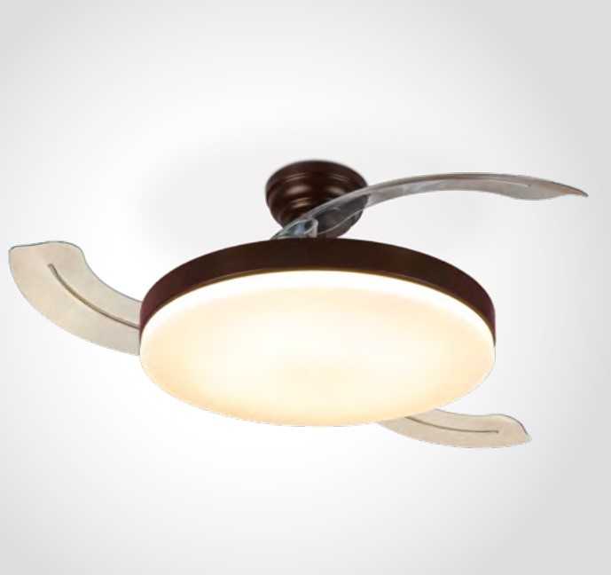 Lubinis šviestuvas 25W ventiliatorius su dimeriuojamu 32W LED šviestuvu, rudas, 3000/4000/5500K, 6300/BR/V