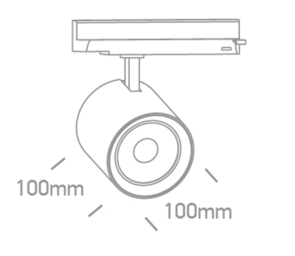 26/30/35W LED akcentinis šviestuvas į 3 fazių bėgelius, juodas, 3000/3500/4000K, 65634DT/B/V