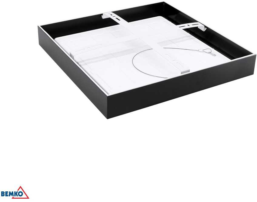 Luxmena 26-34W LED paviršinė panelė GRANDER, juoda, 3000K/4000K/6500K, IP44