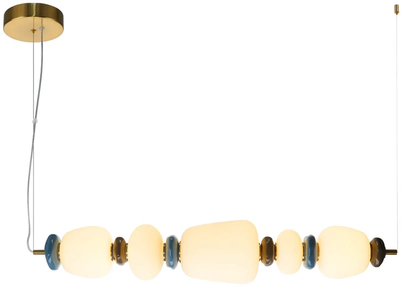 26W LED pakabinamas šviestuvas EVANS, aukso/baltos sp., 3000K